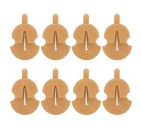 Violin Mute Rubber Silencer Práctica de un solo agujero Accesorios de reducción de ruido ajustable para músicos Noche de tiempo compartido 8 piezas (Marrón)
