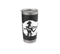 Violín Niña Dibujo Violonchelo Música Barroca Vaso térmico de acero inoxidable de doble pared