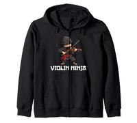violín ninja tocando Violín Sudadera con Capucha