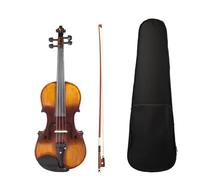 Violín Nuevo violín acústico de tamaño completo 4/4 con estuche y juego de arco para estudiantes grandes, violín de Color marrón
