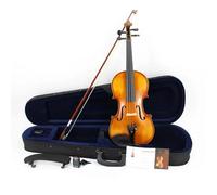 Violín Nuevo violín de arce flameado Natural 4 4 tamaño completo violín artesanal instrumento Musical de cuerda ébano estuche ajustado arco (Color : 1/2)