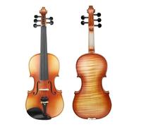 Violín Panel de abeto para violín 4/4, parte trasera de arce, diapasón de ébano, patrón de tigre Natural, violín con arco Qin, caja de hombro para violín, piezas de tela