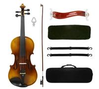 Violín Panel De Abeto Para Violín 4/4 Parte Trasera De Arce Diapasón De Ébano Violín Con Estuche Piezas Y Accesorios Para Violín Con Arco Y Hombro(Set1)
