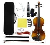 Violín Panel De Abeto Retro 4/4 Parte Trasera De Arce Conjuntos De Violín Con Patrón Natural, Con Estuche, Cuerdas Para Arco Accesorios Para Reposabrazos(SET2)