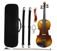 Violín Panel De Abeto Retro 4/4 Parte Trasera De Arce Conjuntos De Violín Con Patrón Natural, Con Estuche, Cuerdas Para Arco Accesorios Para Reposabrazos(SET1)