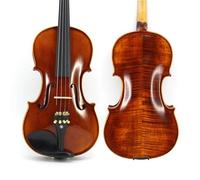 Violín para principiantes Barniz para violín Nature Flamed Maple Profession 4/4 Spruce Ébano Parts(1/2)