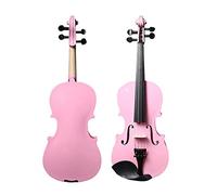 violín para principiantes Instrumentos musicales de violín 1/4 para niños adultos de tilo de Color rosa con arco violín artesanal Violín Instrumento musical