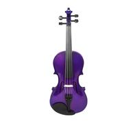 Violín para principiantes Juego de violín serie 4/4 morado de madera de tilo. Accesorios para instrumentos de violín adecuados para actuaciones profesionales.(Purple Set)