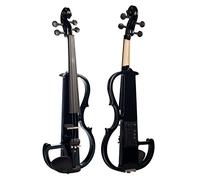violín para principiantes Juego De Violín/violín Eléctrico Negro De Tamaño Completo 4/4 Con Estuche De Lona Con Lazo De Brasil Y Puente De Arce Violín Instrumento musical
