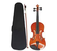 violín para principiantes Panel Posterior Y Lateral De Tilo Brillante, Violín, Diapasón De Madera Blanca, Juego De Instrumentos De Cuerda Para Estudiantes Principiantes Violín Instrumento musical (Co