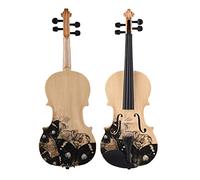 violín para principiantes Tablero Superior De Tilo Para Violín Acústico, Tablero Lateral Trasero, Desplazamiento De Arce Con Arco De Estuche De Transporte Para Estudiantes Principiantes Violín Instrum