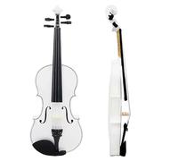 Violín Para Principiantes Violín 4/4 Adecuado Para Principiantes Violín Con Estuche/arco/cuerdas/sintonizador/silencio/puentes Accesorios Conjuntos De Violín(White 1)