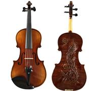 Violín para principiantes Violín 4/4 hecho a mano con patrón de tigre