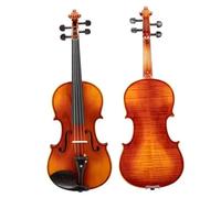 Violín Para Principiantes Violín 4/4 Tapa Trasera De Madera Natural Brillante Placa Lateral Estuche Rectangular Arco Prismático Octogonal