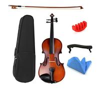 violín para principiantes Violín Acústico De Arce Flameado Natural, Violín Mate, Conjunto Completo De Instrumentos Musicales Con Accesorios Violín Instrumento musical (Color : 1/2)