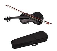violín para principiantes Violín Acústico De Tamaño Completo 4/4, Violín Negro Con Estuche, Arco De Tilo, Instrumentos Musicales De Cuerda De Madera Violín Instrumento musical (Color : 02)