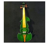 violín para principiantes Violín Acústico Eléctrico De Madera Maciza Verde 4/4, Instrumento Musical, Diapasón Y Cordal De Madera Dura Violín Instrumento musical