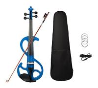 violín para principiantes Violín Eléctrico 4/4 Tamaño Completo Violín Silencioso Cuerpo De Madera Maciza Cable De Audio Y Arco Para Principiantes Adultos Estudiantes Violín Instrumento musical