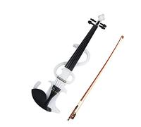 violín para principiantes Violín Eléctrico 4/4 Violín Silencioso De Madera Maciza Blanca De Tamaño Completo Con Estuche Arco De Violín Y Puente De Arce Violín Instrumento musical