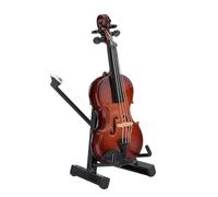 Violín pequeño clásico hecho a mano con cuerdas realistas y clavijas de afinación, adecuado para los amantes de la música, réplicas realistas de violín de madera
