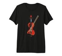 Violín Pixel Graphic Violinista Orquesta Camiseta Premium