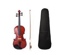 Violín Popular colorido violín acústico para principiantes violín de madera maciza violín de tamaño completo(Red)