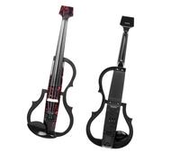violín profesional Aplicable A Violín Eléctrico 4/4, Fibra De Carbono, Silencioso, Inteligente, Profesional, Avanzado, Con Auriculares De Hombro