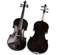 violín profesional Estudiante Principiante Violín De Madera Maciza Violín Conjunto Completo Accesorios Violín Negro (Color : 1/2)