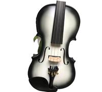 violín profesional Hermoso Violín Acústico Eléctrico De Madera Sólida Colores Blanco Y Negro 4/4