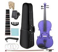 violín profesional Violín 4/4 Adecuado Para Principiantes, Juegos De Violín Para Estudiantes, Violín Morado Con Estuche, Cuerdas Para Arco, Accesorios Para Reposabrazos (Color : 4/4 Violin set)