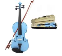 violín profesional Violín Acústico Ligero 4/4 Con Arco De Estuche Para Principiantes De Violín (Color : Blue)