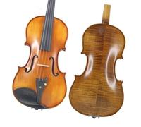 violín profesional Violín De Arce Flameado Natural, Violín Artesanal De Tamaño Completo, Instrumento Musical De Cuerda, Estuche Ajustado De Ébano, Arco (Color : 1/4)