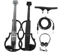 violín profesional Violín Electroacústico 4/4, Violín Eléctrico Silencioso De Fibra De Carbono Con Cable De Arco De Violín, Accesorios Para Auriculares