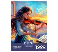 Violín Puzzle 1000 Piezas para Entretenimiento Creativo Regalo Diversión Obra De Arte Rompecabezas Desafiante Noches De Juegos para Adultos Y Niños 70x50cm/1000pcs