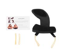 Violín Resto Del Hombro Pad Cómodo de piel de Oveja Ajustable Chin Resto Protector de La Cubierta para los Jugadores de Violín Negro (1/2 a 1/4)
