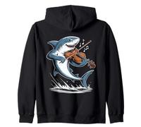 Violín Shark Música clásica Violinista Tiburón Violinista Sudadera con Capucha