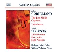 Quint – John Corigliano y Virgil Thomson – Violin Sonata / Red Violin / Caprices / Five Ladie –NAXOS