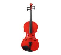 Violín Starter Kit Acústica Roja 3/4 Para Principiantes Funda Para Arco Reposabrazos Cuerdas Silenciosas Para Violín