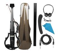 Violín Starter Kit Violín Eléctrico 4/4 Violín Electroacústico Silencioso Sin Cabeza Con Arco De Violín Cable Para Auriculares Funda De Transporte Accesorios(Set 2)