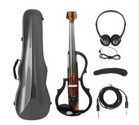 Violín Starter Kit Violín Eléctrico Profesional 4/4 Sin Cabeza De Fibra De Carbono Con Arco Funda De Transporte Cable Para Auriculares Reposabrazos(Set 2)