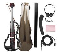 Violín Starter Kit Violín Electroacústico Silencioso Sin Cabeza Violín Eléctrico Profesional 4/4 Con Lazo De Violín Cable Para Auriculares Funda De Transporte(Set 2)