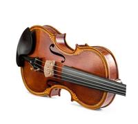 Violín tallado 3/4 1/2 1/4 4/4 violín abeto flameado parte posterior de arce para colección con estuche cuerdas para arco(Size:1/2)