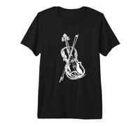 Violín Una Línea Dibujo Música Barroca Camiseta Premium