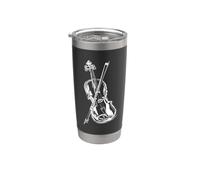 Violín Una Línea Dibujo Música Barroca Vaso térmico de acero inoxidable de doble pared