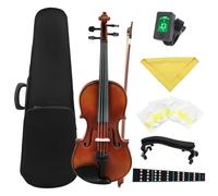 Violín Violín 4/4 1/4 1/8 Violín Acústico Abeto Violín De Color Vintage Con Estuche Cuerdas Para Arco Reposabrazos Afinador De Tela(B,1/8)