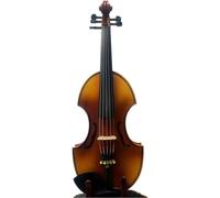 Violín Violín 4/4 de 5 cuerdas profesional hecho a mano tallado en madera maciza con caja