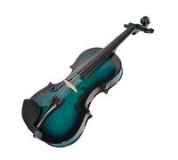 Violín Violín 4/4, juego de violín de tilo, arco de madera de Brasil, estuche de lona para violín, instrumento Musical, azul y negro