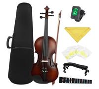 Violín Violín 4/4 Original De Madera Maciza Vintage Mate Violín Tilo Con Estuche Arco Cuerda Hombro Resto Sintonizador Tela(Set2)