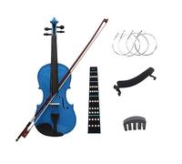 violín Violín 4/4 Popularizar Conjunto Para Principiantes Lección Violín Azul Panel De Arce De Madera Maciza Violín Con Accesorio (Color : Violin Set)