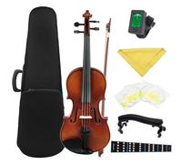 Violín Violín acústico 4/4 1/4 1/8 Violino Spruce Violín de color vintage con estuche Cuerdas para arco Hombro Afinador de tela (Color : 1/4 Set2)